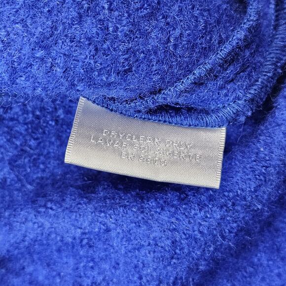 Worthington Jacket Womens Medium Blue Wool Blend Button Peplum Short Sleeve Coat - Picture 5 of 6